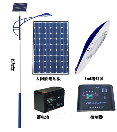 太陽能路燈組成圖片